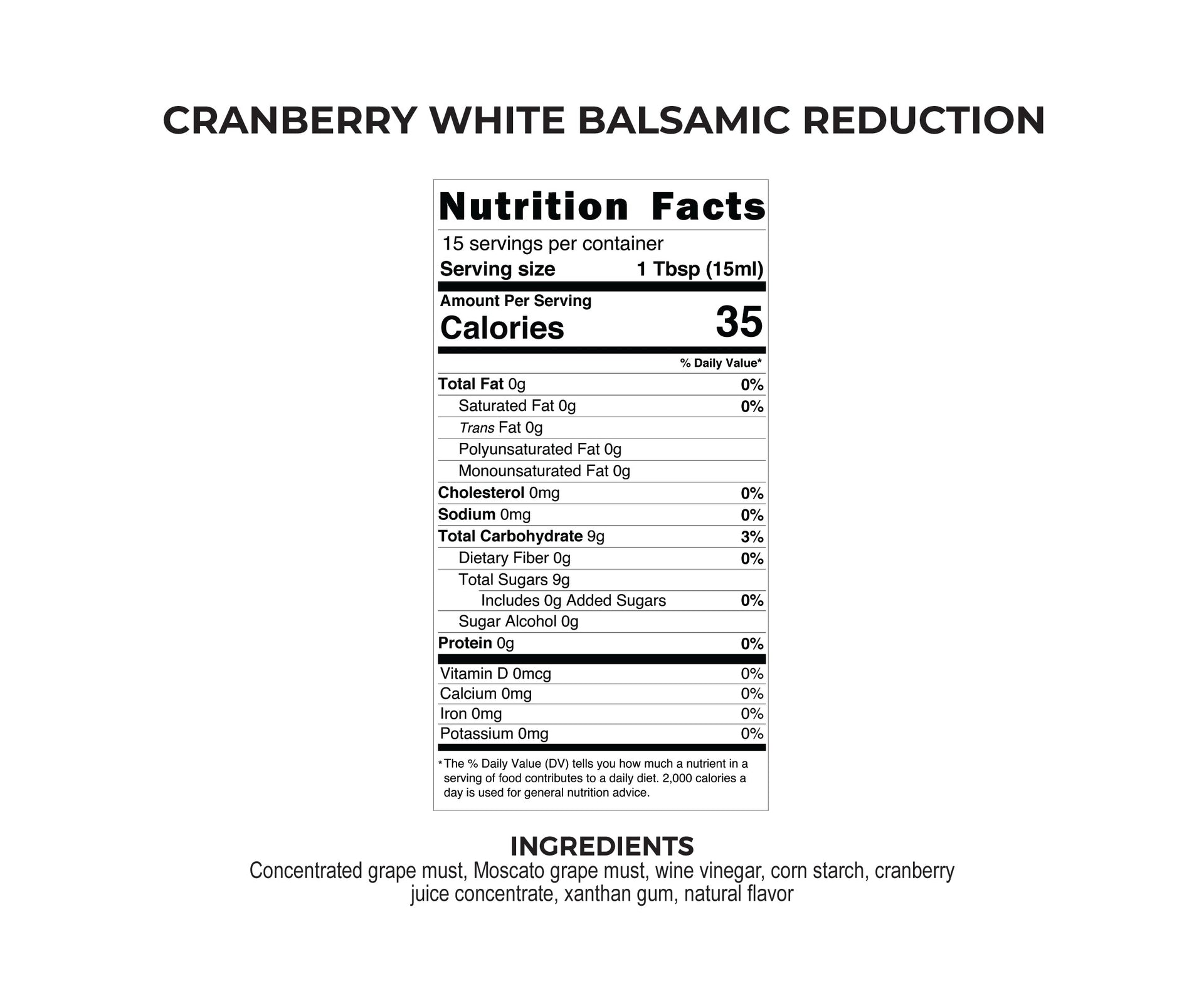 CRANBERRY WHITE BALSAMIC REDUCTION