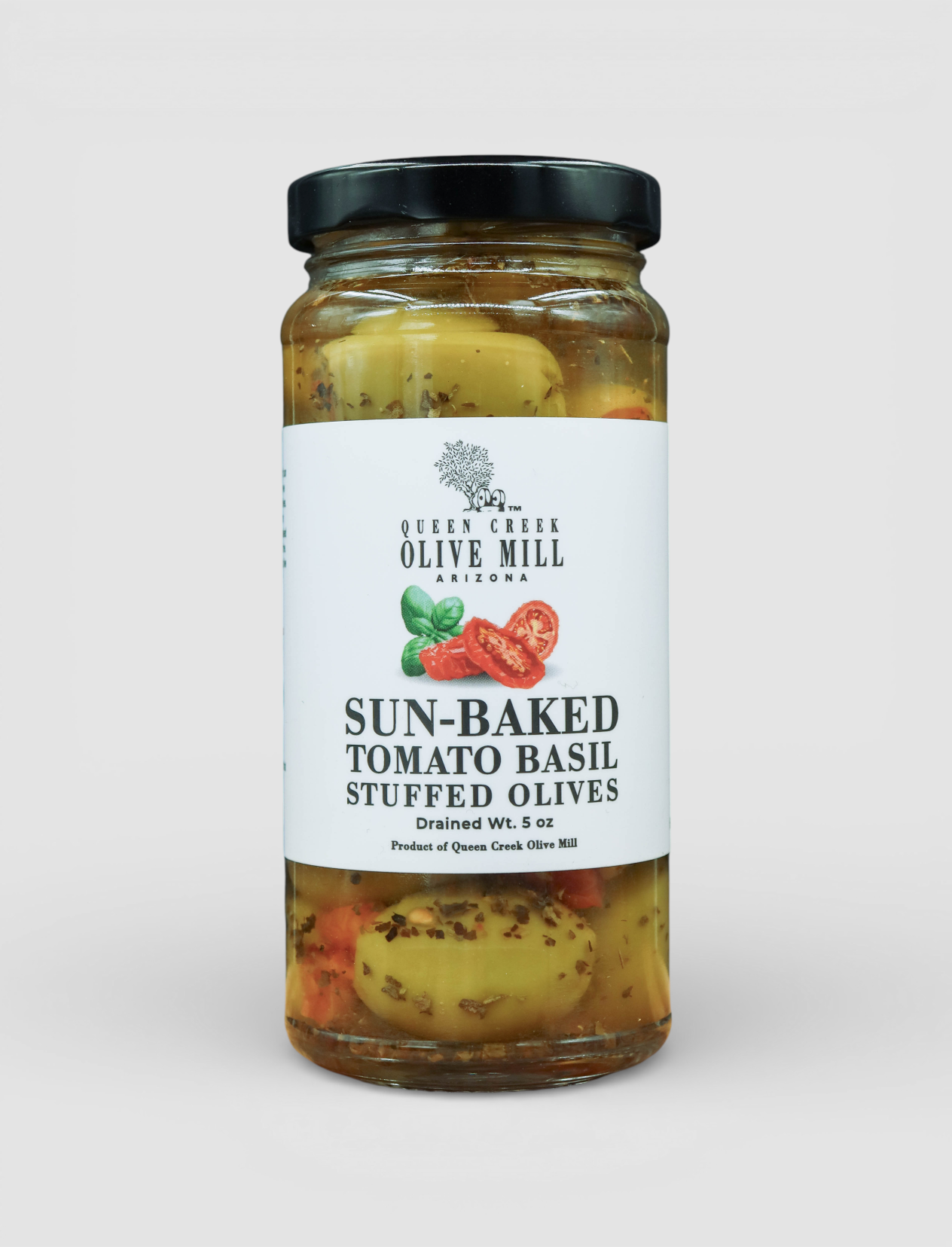 SUNBAKED TOMATO BASIL STUFFED OLIVES SUNBAKED TOMATO BASIL STUFFED OLIVES