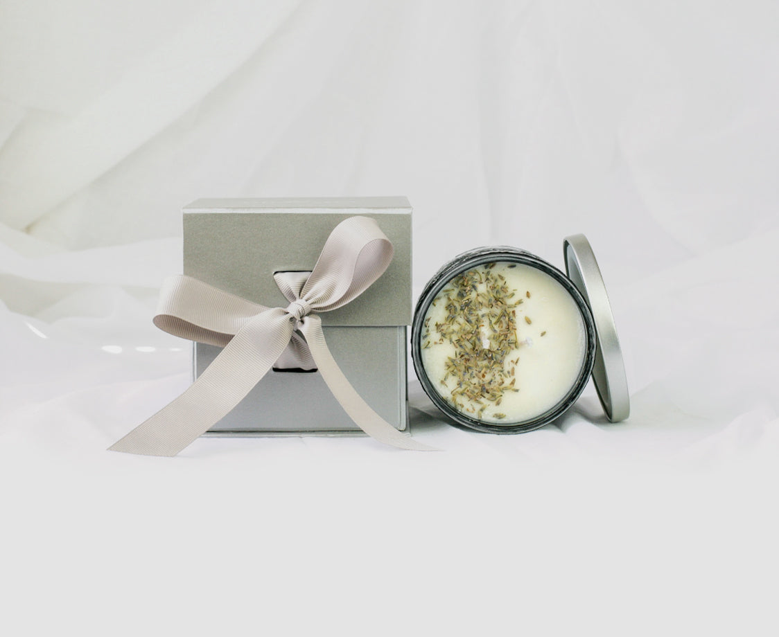 LAVENDER AROMATHERAPY CANDLE BLACK