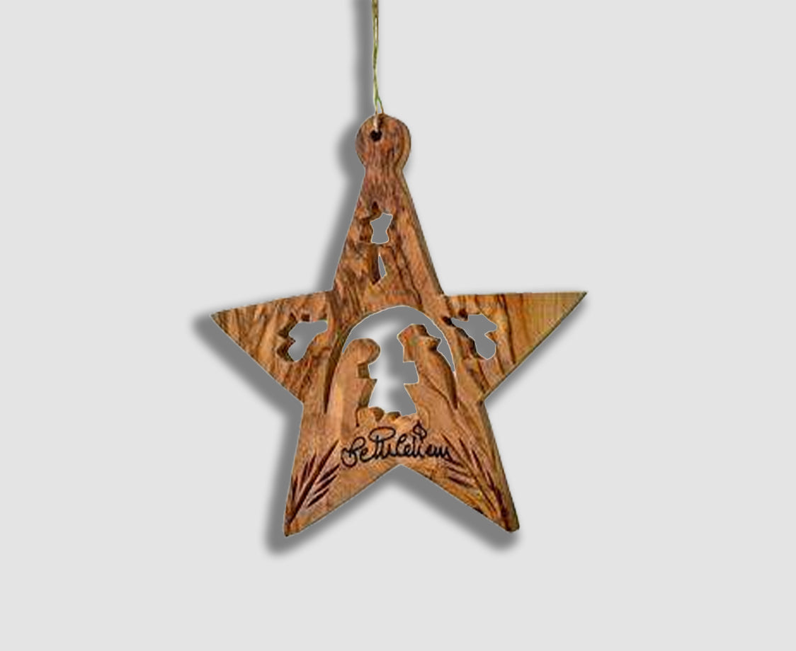 STAR W/ NATIVITY AND ANGEL