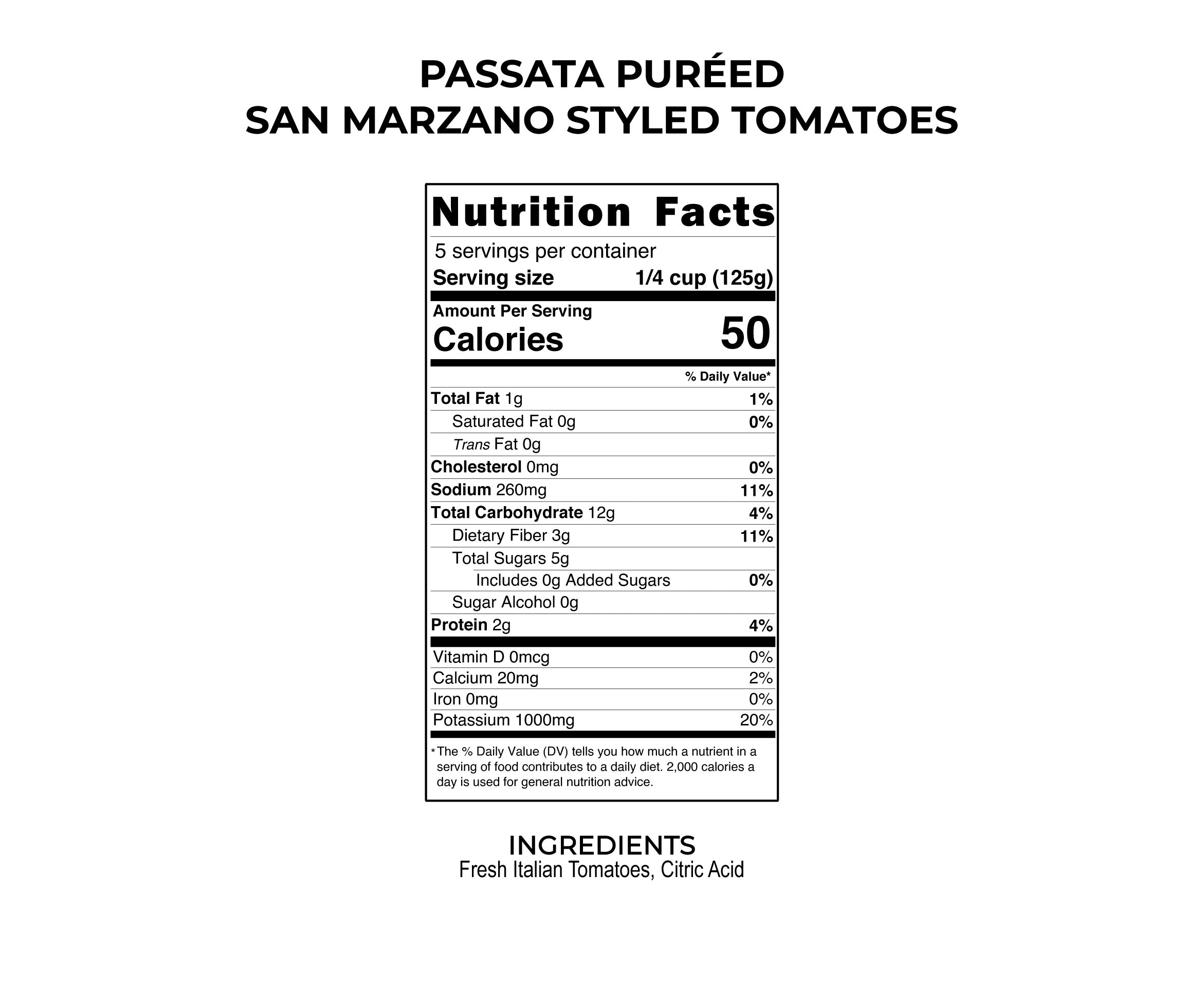 PASSATA PUREED SAN MARZANO STYLE TOMATOES