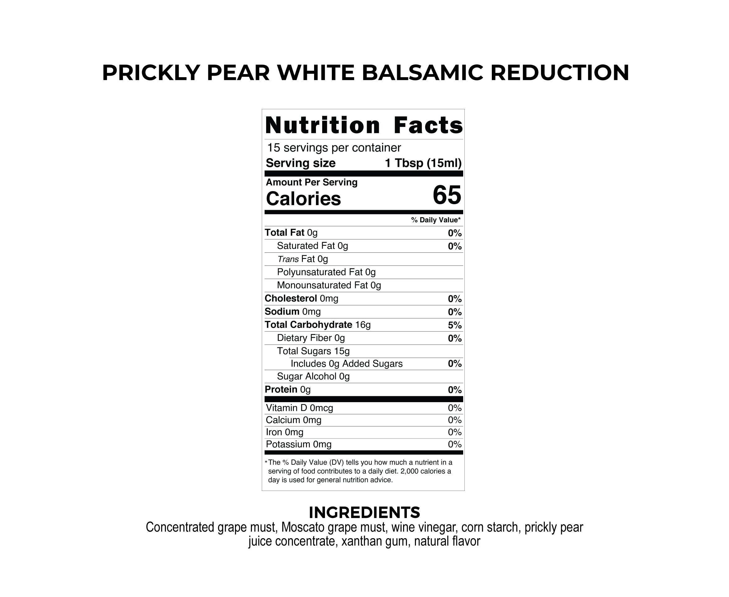 prickly pear cactus nutrition facts PRICKLY PEAR WHITE BALSAMIC REDUCTION