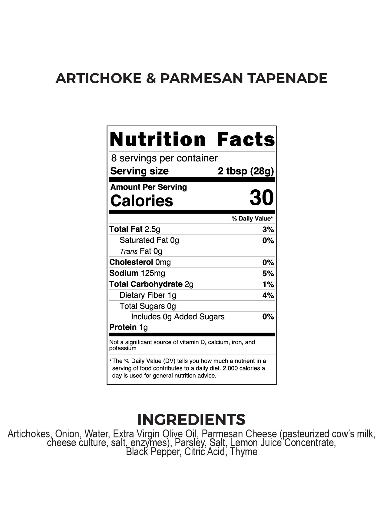 ARTICHOKE PARMESAN TAPENADE