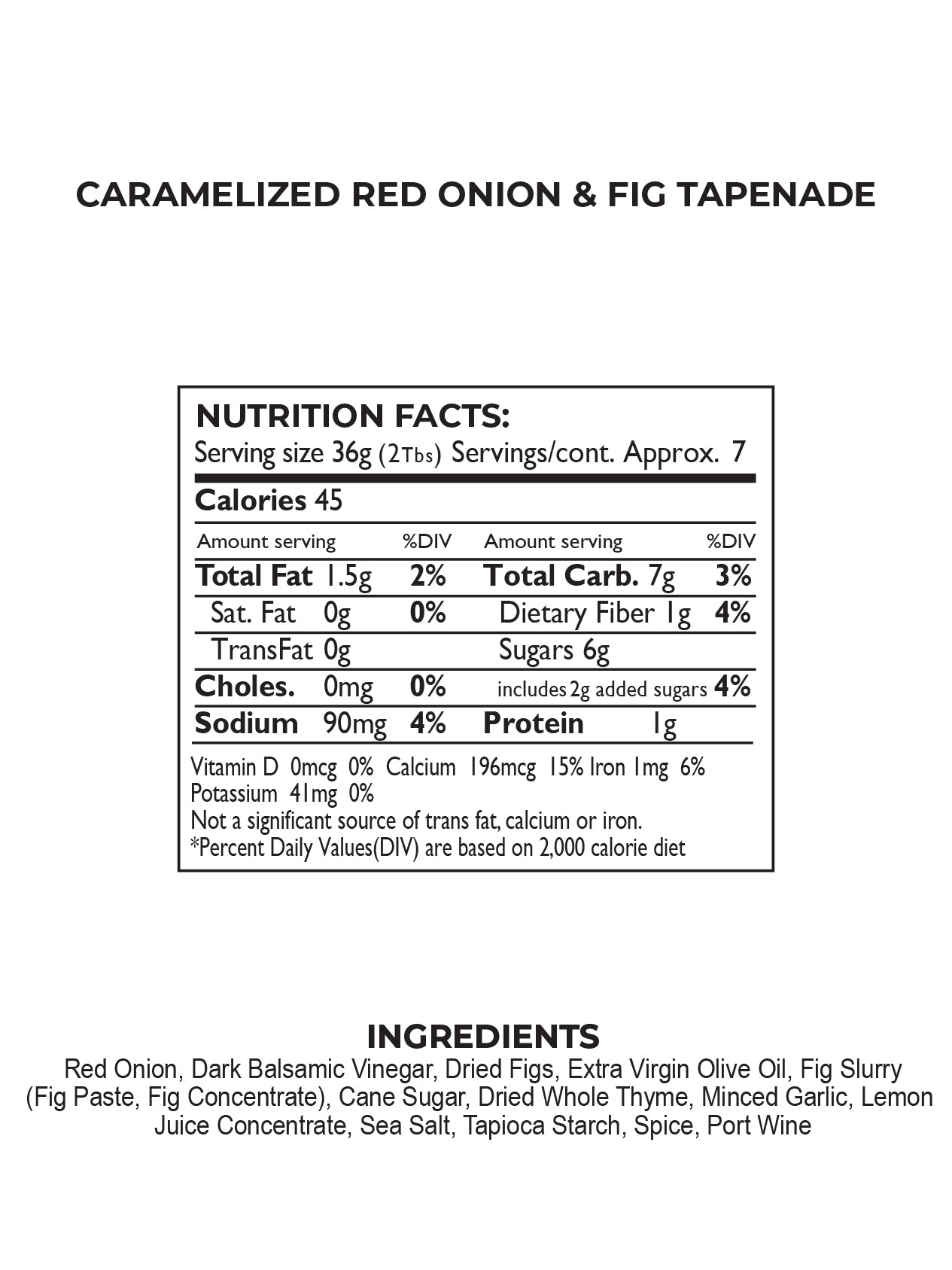 CARAMELIZED RED ONION & FIG TAPENADE