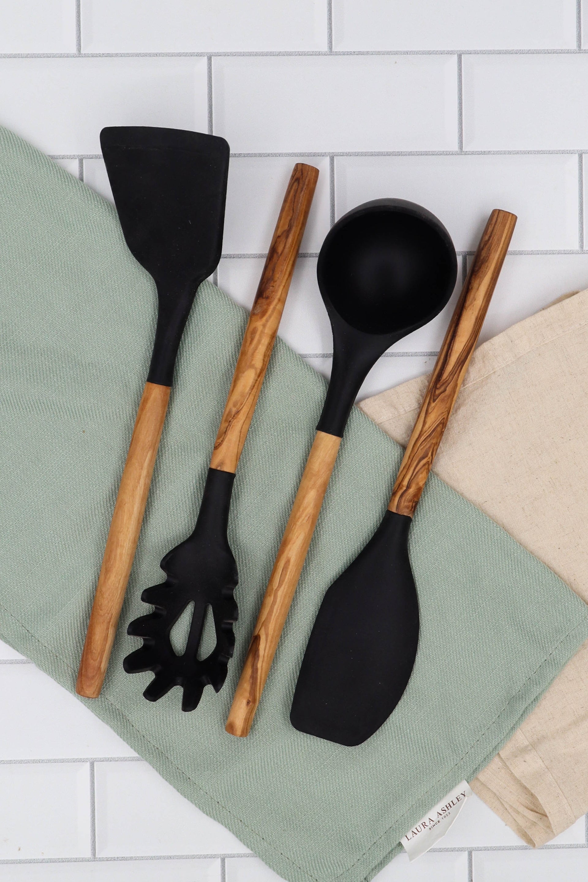 SET OF 4 SILICONE COOKING UTENSILS