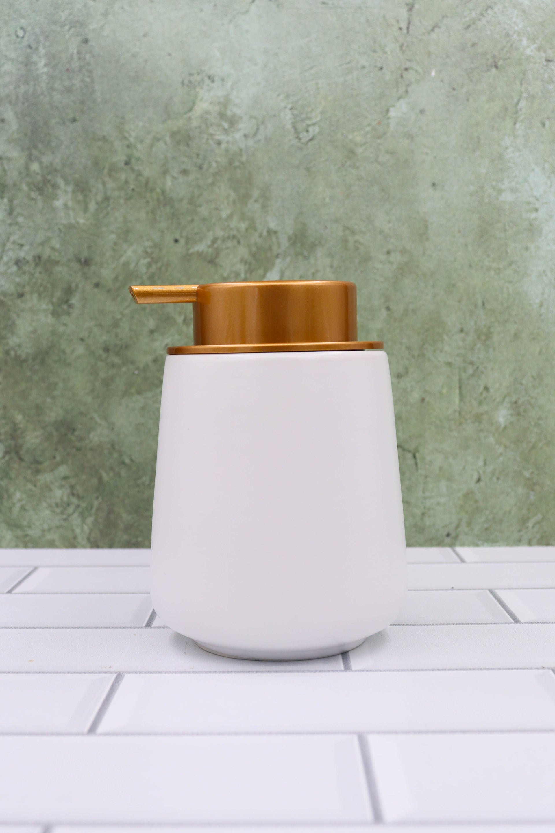 White Ceramic Foaming Soap Dispenser
