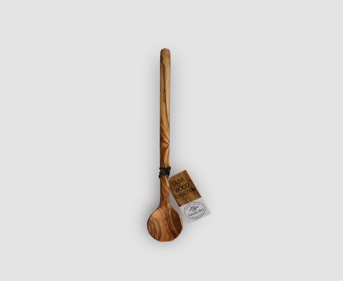 10" OLIVE WOOD COCKTAIL SPOON