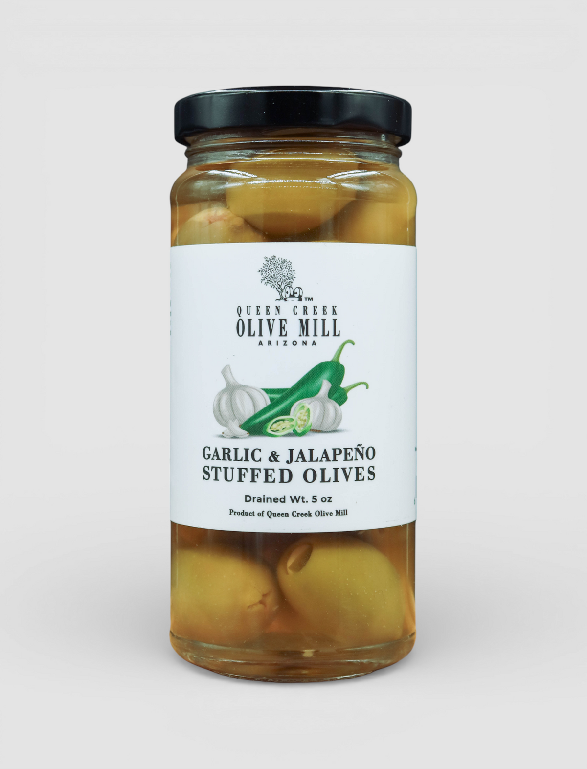 GARLIC & JALAPENO STUFFED OLIVES
