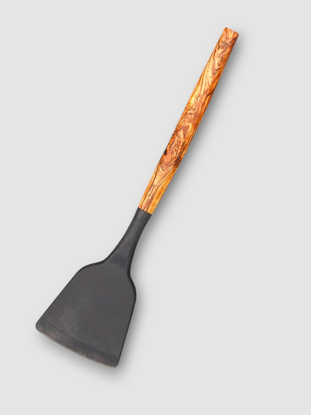 12" Silicone Turner with Olive Wood Handle