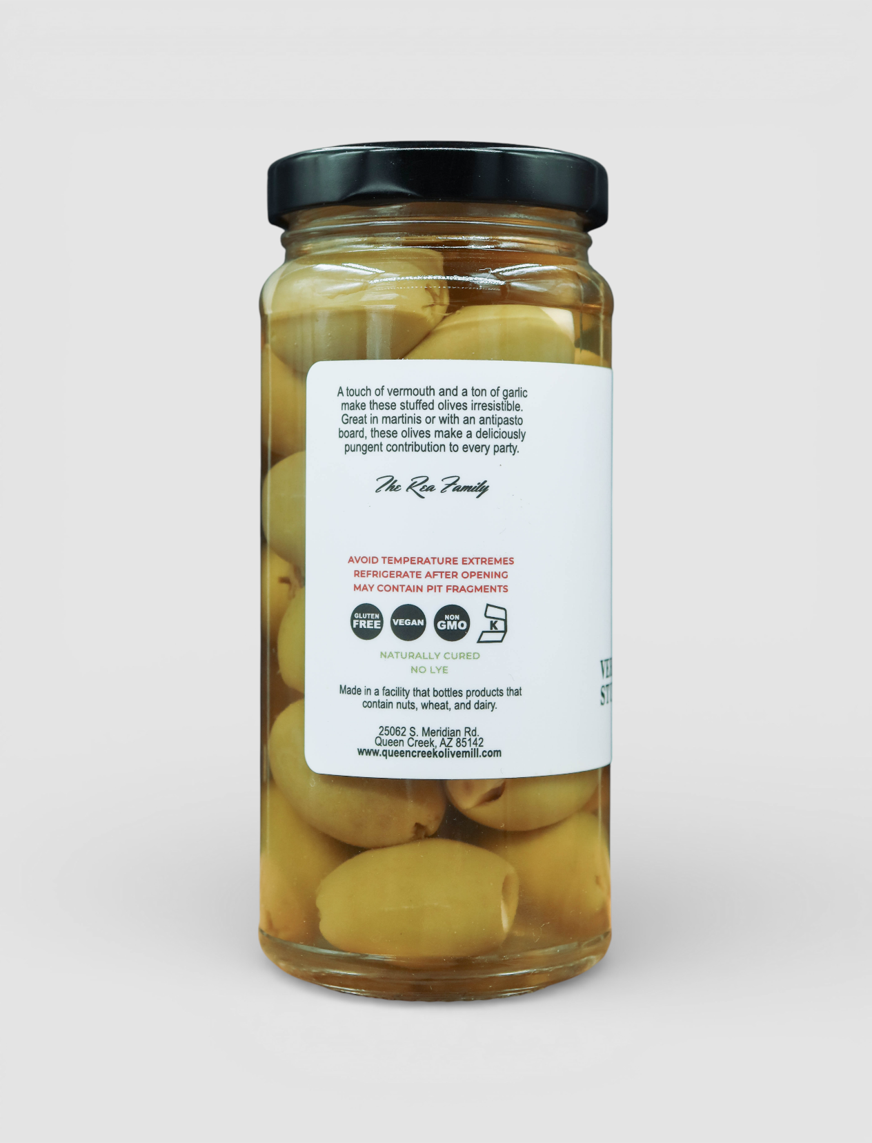 VERMOUTH GARLIC STUFFED OLIVES