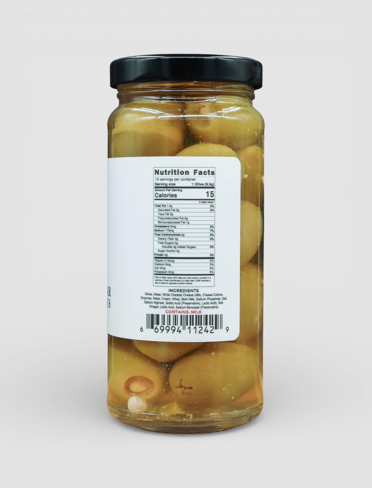 WHITE CHEDDAR STUFFED OLIVES
