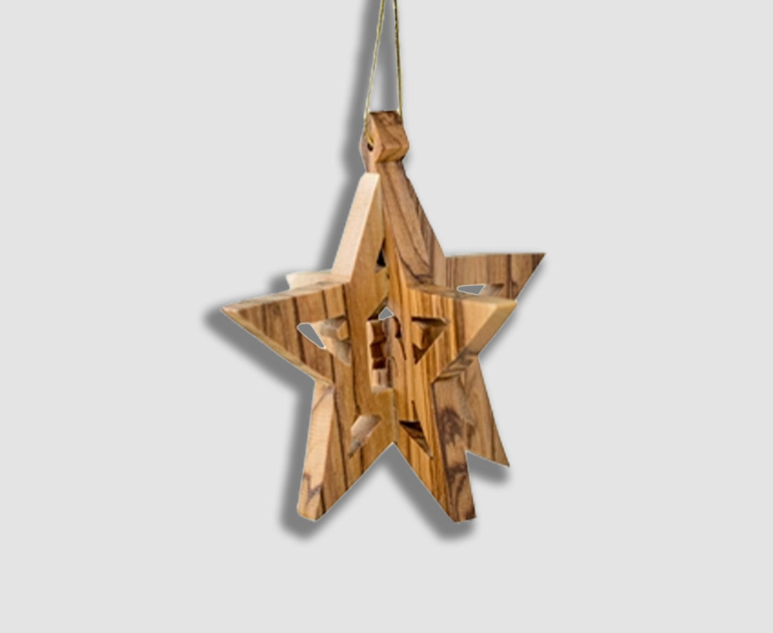 3D STAR W/ STABLE AND NATIVITY