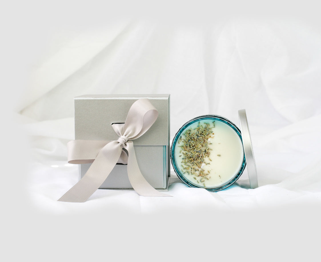 LAVENDER AROMATHERAPY CANDLE TEAL