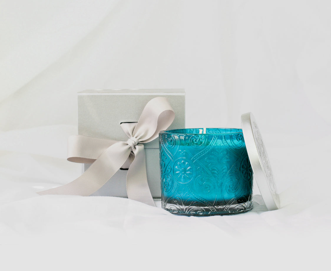 LAVENDER AROMATHERAPY CANDLE TEAL