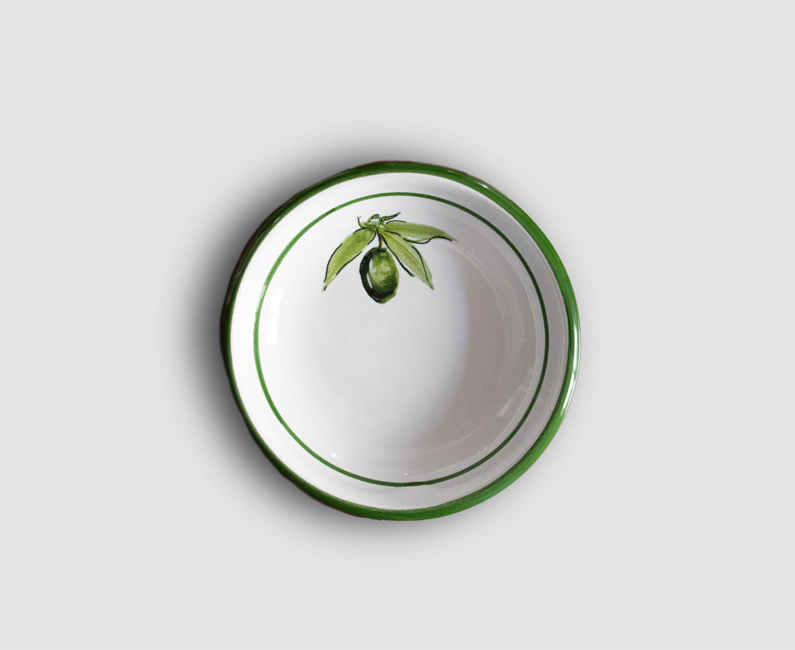 GREEN OLIVE DIPPING DISH