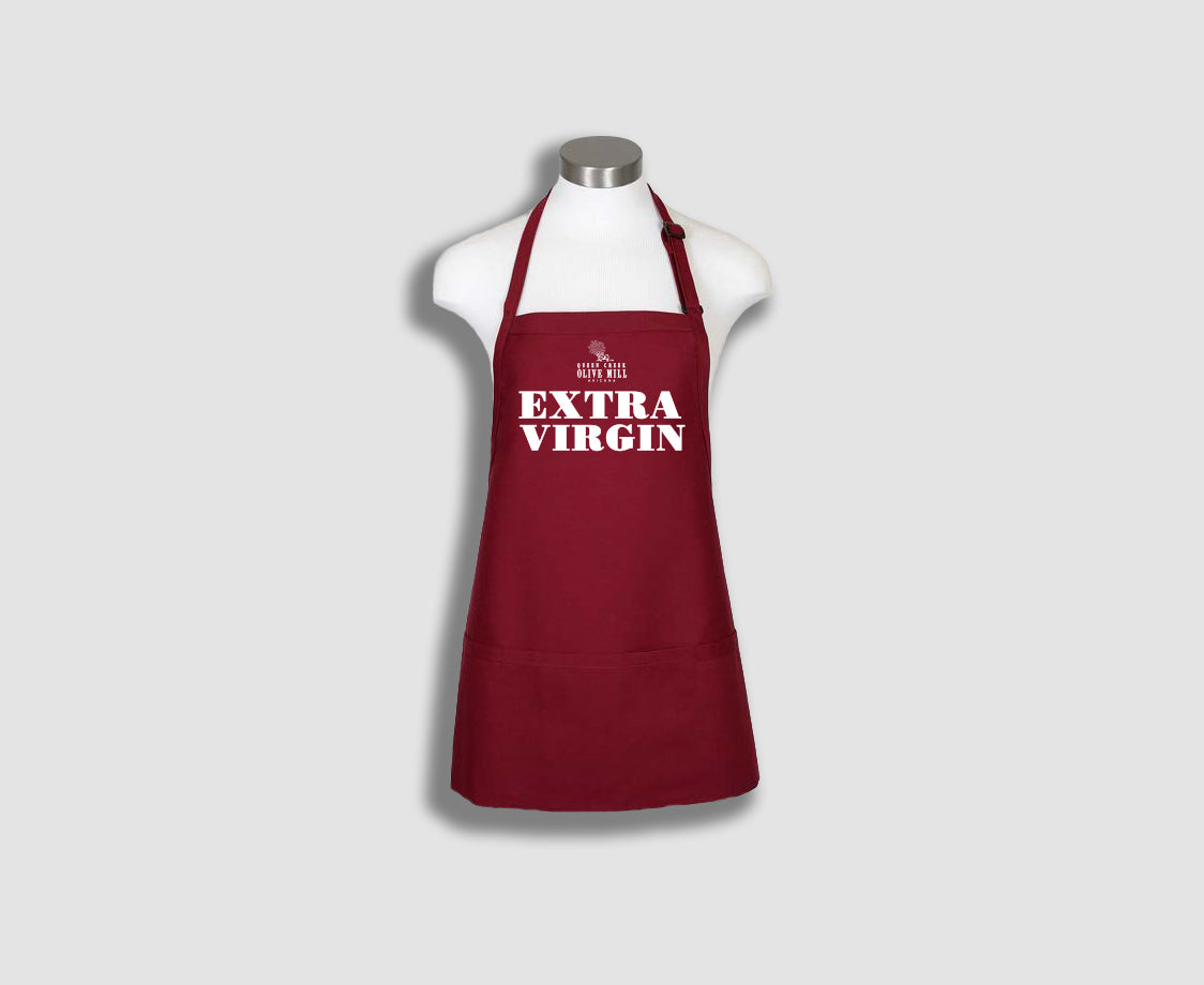 EXTRA VIRGIN BURGUNDY APRON