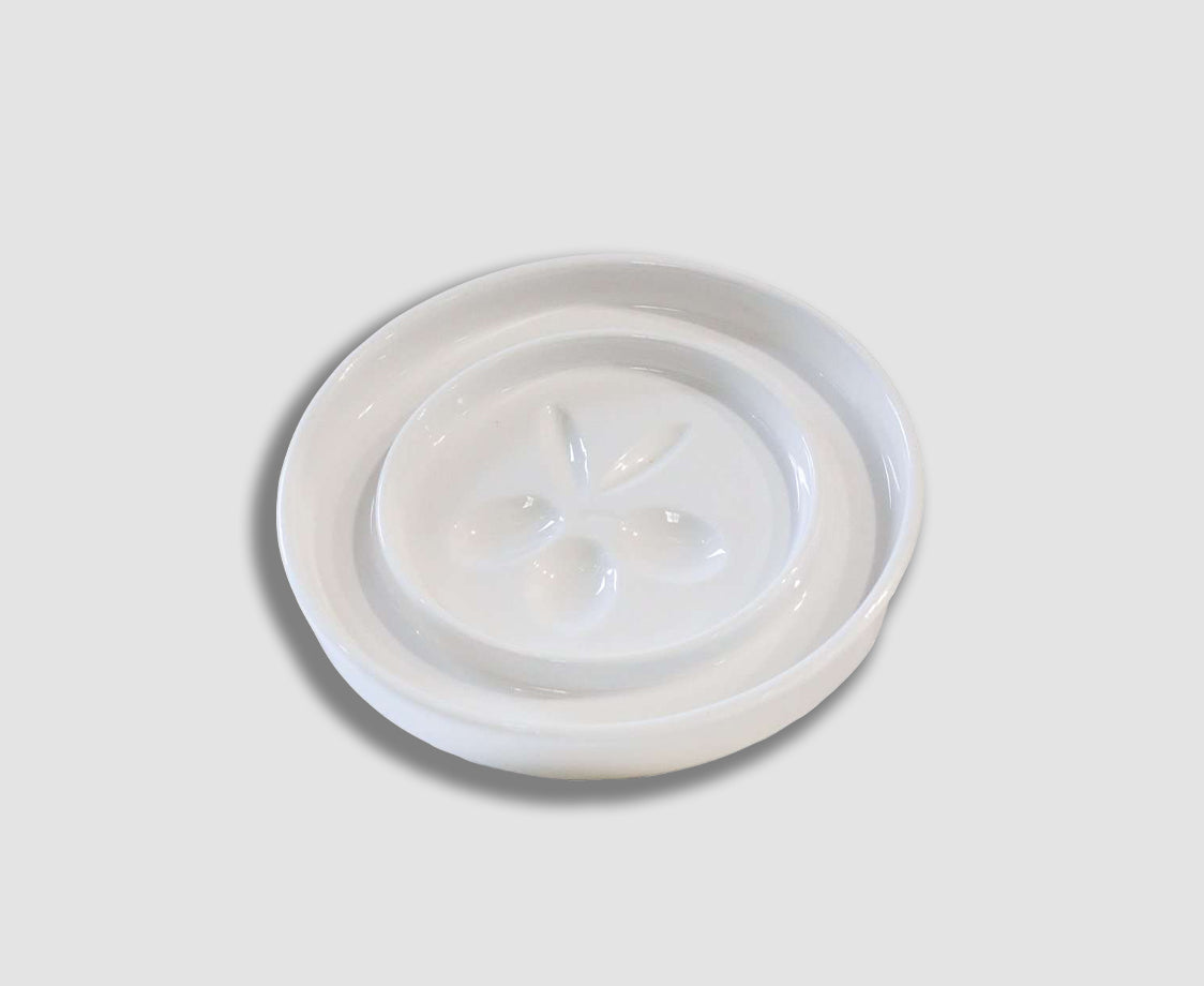 ROUND OLIVE CLUSTER OIL & VINEGAR DIPPING DISH