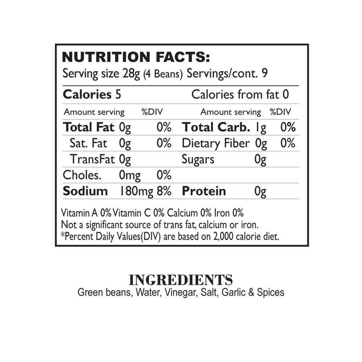 Nutrition Facts Sonoran Spicy Beans